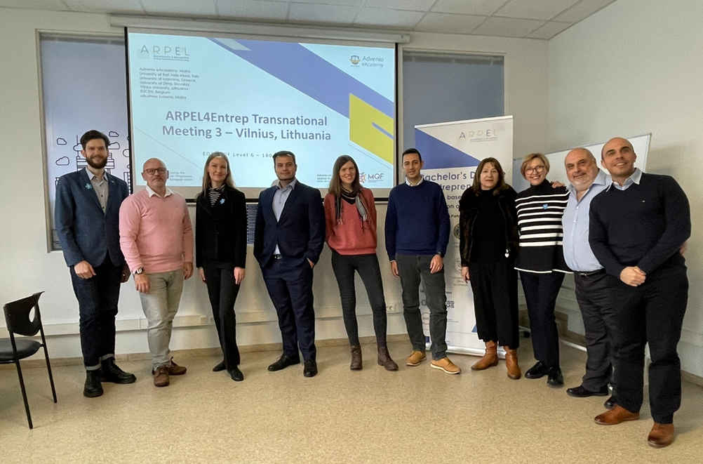 ARPEL4Entrep Project – Transnational Meeting held in Vilnius, Lithuania 13th January 2023