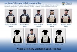 June 2023 - Bachelor's Degree in Entrepreneurship Award Ceremony