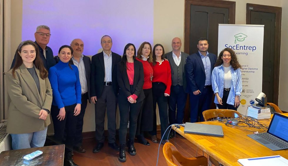 Representatives of the four Partner HEI and four NGO organisations in the workshop session during the Istanbul Transnational Meeting of the Erasmus+ co-Funded project, SocEntrep held between the 2-3rd March 2023