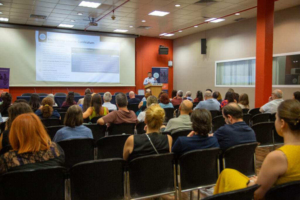Mr. James Scerri explaining the Work Package 3 implementation during the International Conference held at the Thessaloniki Trade Fair on the 9th September 2026
